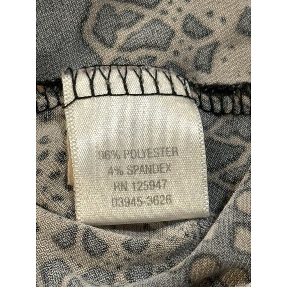 Y2K Babydoll Christopher & Banks Brown Short Sleeve Top Geometric Womens Medium - Picture 8 of 12